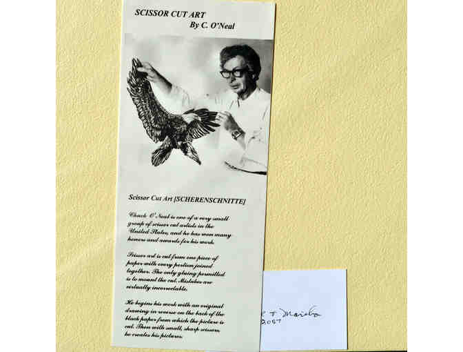 Greyhound - Scissor Cutting, Double Matted/Unframed, By Chuck O'Neal