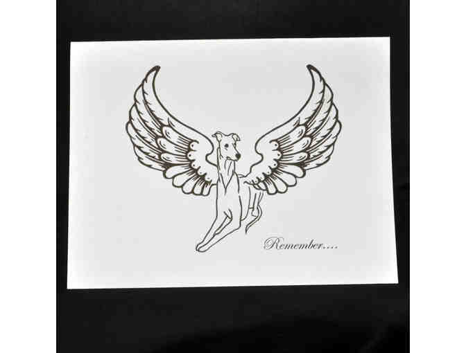 Cards (4) - Greyhound Sympathy Cards - 2 Blank & 2 With Sentiments Inside