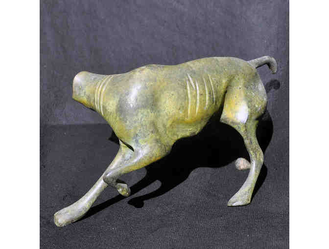 Hunting Dog Statue - Vintage Brass Figure