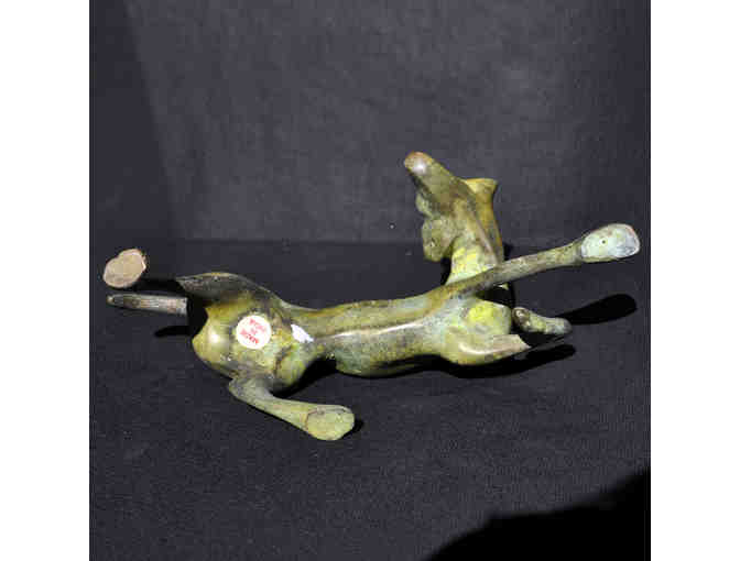 Hunting Dog Statue - Vintage Brass Figure