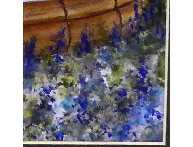 Watercolor - Tucson Botanical Garden Fountain  - Matted/Unframed by Marlene Koch