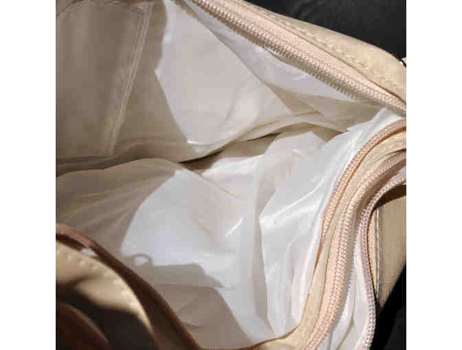 Purse - Sand Color Canvas with Zippers