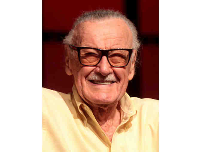 Stan Lee Autographed Superhero Large Photo