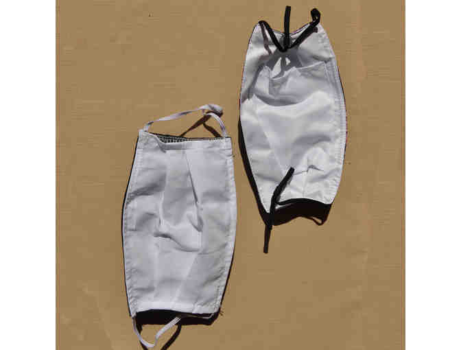 Two New Pleated, 2-Layer Masks With Ear Elastics - Greyhound and Multi-Colored