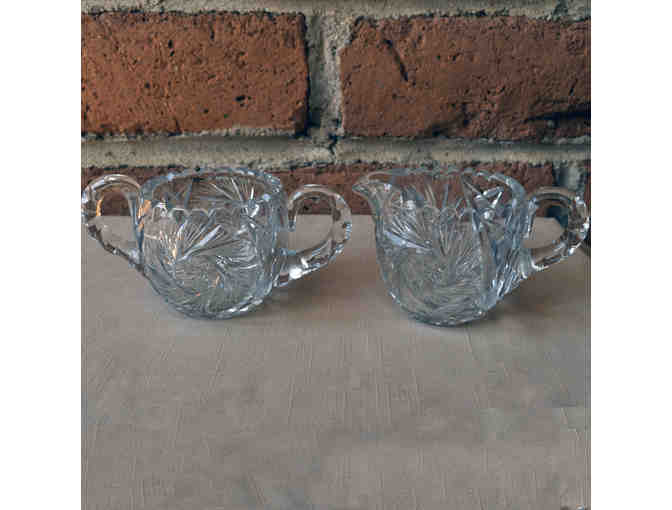 Lead Crystal Cream and Sugar Set