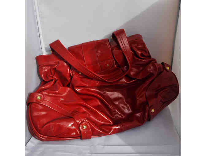 Dooney And Bourke Red Patent Leather Limited Edition HP Handbag