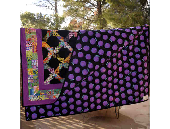 Handmade Jagged X Lap/Throw Quilt - 54' x 62' - Reversible