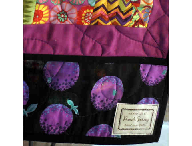 Handmade Jagged X Lap/Throw Quilt - 54' x 62' - Reversible