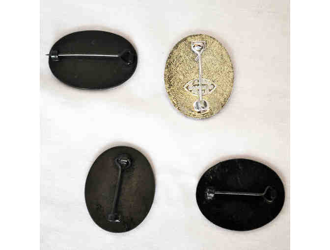 Collector Lapel Pins - 4 Enamel On Pewter Waterloo Cup Pins