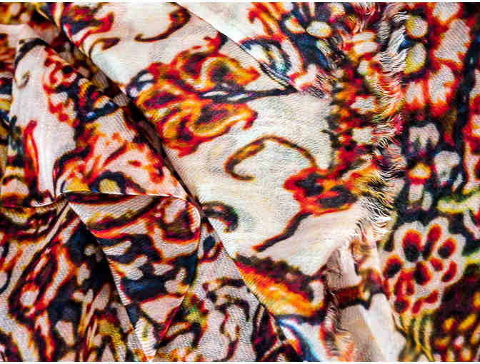 East Indian Inspired Print Scarf - 70' x 190' - Kettey's International Fashion