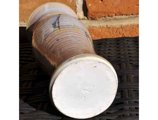 Pottery Vase - Glazed - Signed 'Hinch 86'