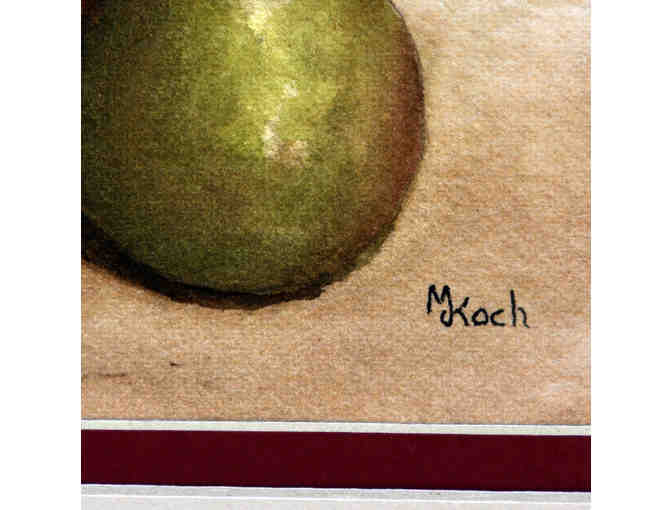 Watercolor - Still Life With Wine - Matted/Unframed by Marlene Koch