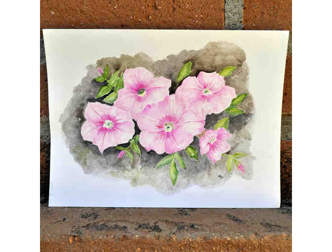 Watercolor Trio - Floral - Unmatted/Unframed by Marlene Koch