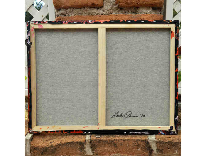 Abstract Acrylic Swirl Painting - Signed 'Lula Panin (?) '18'