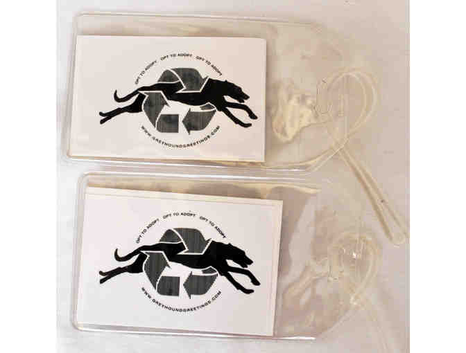 Greyhound Luggage Tag Pair