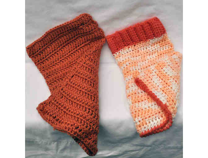 Snoods - Three Hand Knit Colorful Hound Snoods