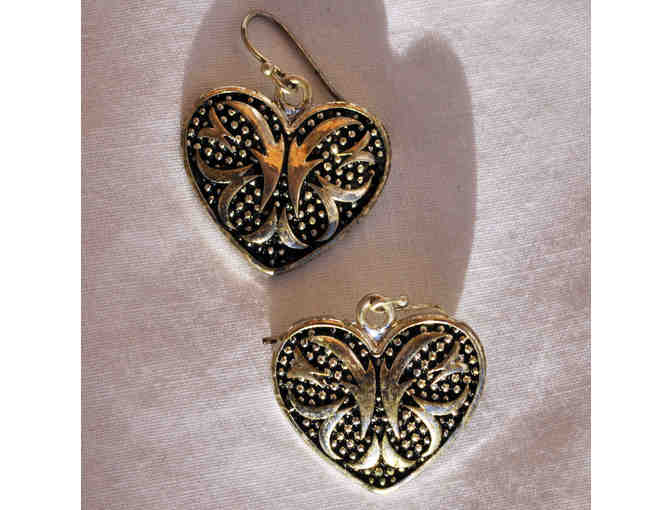 Two Pair of Silver-Toned Earrings - Ear Wires