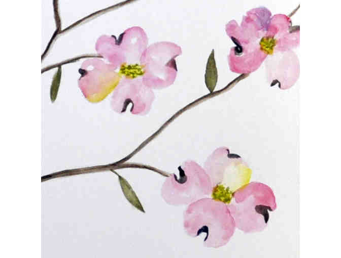 Watercolor - Dogwood Branch - Matted/Unframe - Original by Marlene Koch