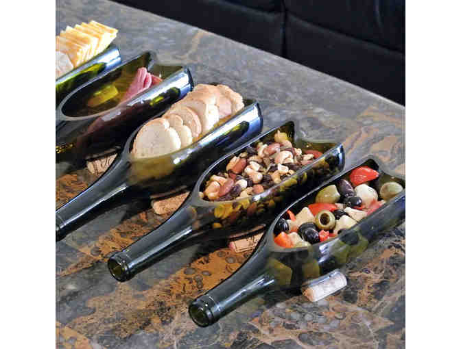 Wine Bottle Serving Tray - Serving Dish/Platter - Label 'Stemmler Chardonnay'