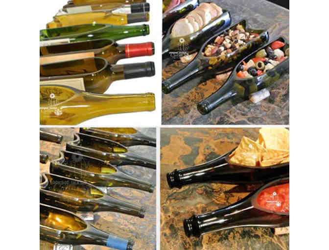 Wine Bottle Serving Tray - Serving Dish/Platter - Label 'Stemmler Chardonnay'