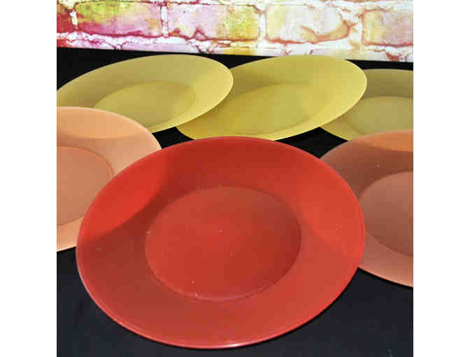 Translucent Plastic Plates, Set of 6