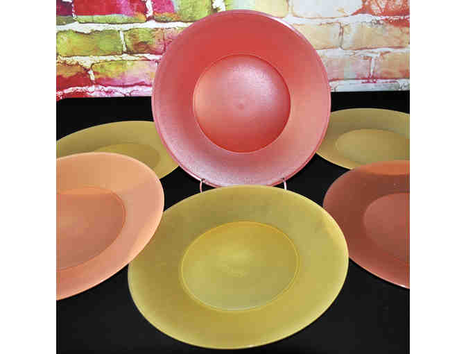 Translucent Plastic Plates, Set of 6