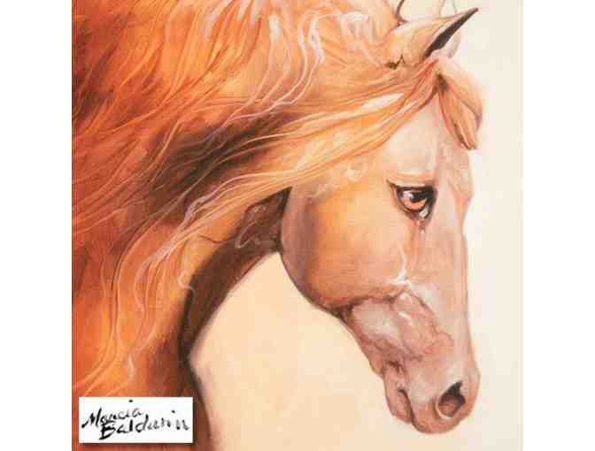 0-INV: 'GOLDEN EQUINE' by Marcia Baldwin: Ltd ED Giclee On Canvas, Signed & Numbered w/COA