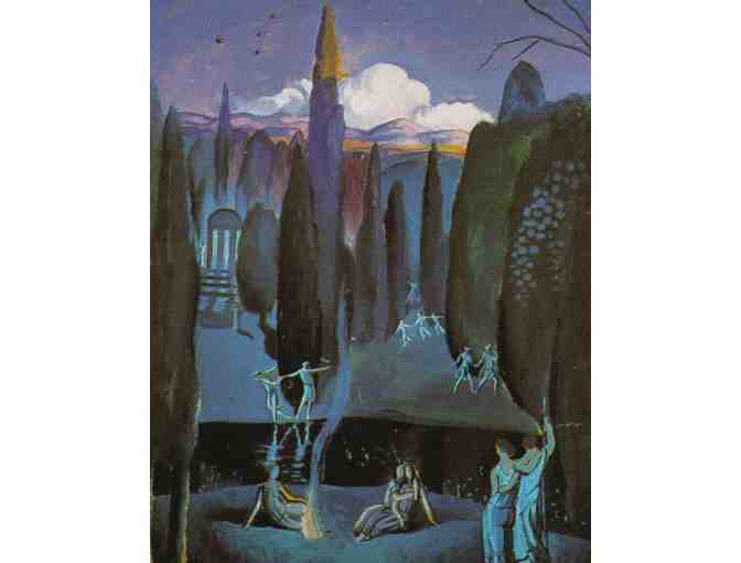 'Nymphs In A Romantic Garden' by DALI: Leather ART WATCH !