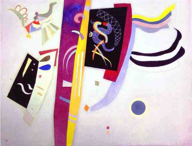 'Orange/Violet' by KANDINSKY:  Leather ART WATCH !