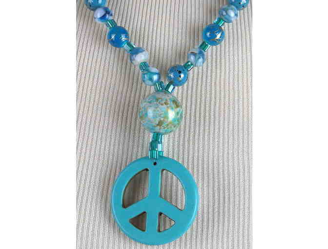 'PEACE TRAIN': 1/KIND GEMSTONE NECKLACE #449