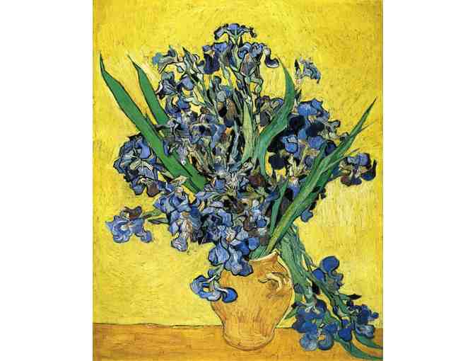 'Still Life With Irises' by Vincent VAN GOGH:   Leather Band ART WATCH !