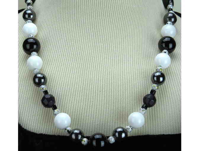 2 Necklaces, 3 looks! NECKLACE #307 & 308 ENSEMBLE with ooodles of genuine ONYX!