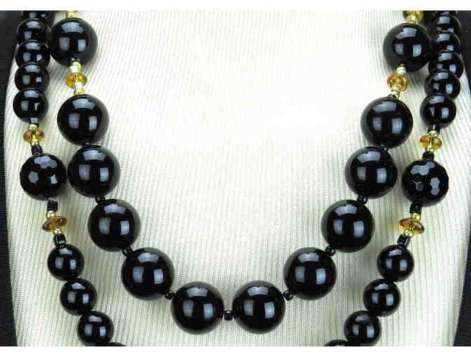 Make a Statement wit this Mega Onyx , 1/KIND GEMSTONE NECKLACE #281