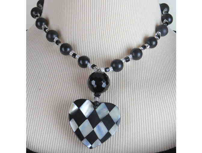 Unique GEMSTONE NECKLACE #344 & 345 ENSEMBLE:  TWO NECKLACES=THREE LOOKS!