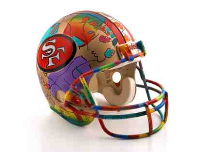 00-1-INV: 1994 Peter Max ORIGINAL PAINTING, NFL Lic. SF 49ers HELMET!