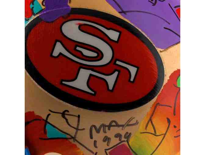 00-1-INV: 1994 Peter Max ORIGINAL PAINTING, NFL Lic. SF 49ers HELMET!