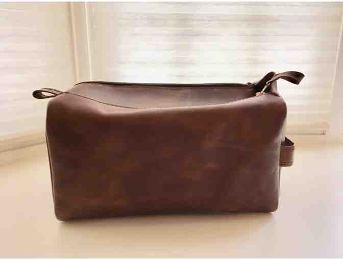 Leather toiletry bag