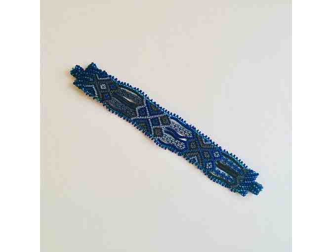 Beautiful handwoven blue bracelet