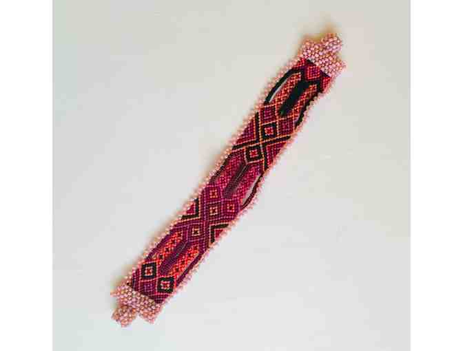 Beautiful handwoven pink bracelet