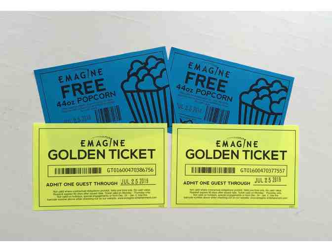 Emagine Movie Tickets - two passes and two 44 oz. popcorn