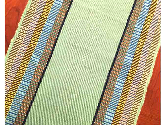 Handwoven and plant-dyed table runner