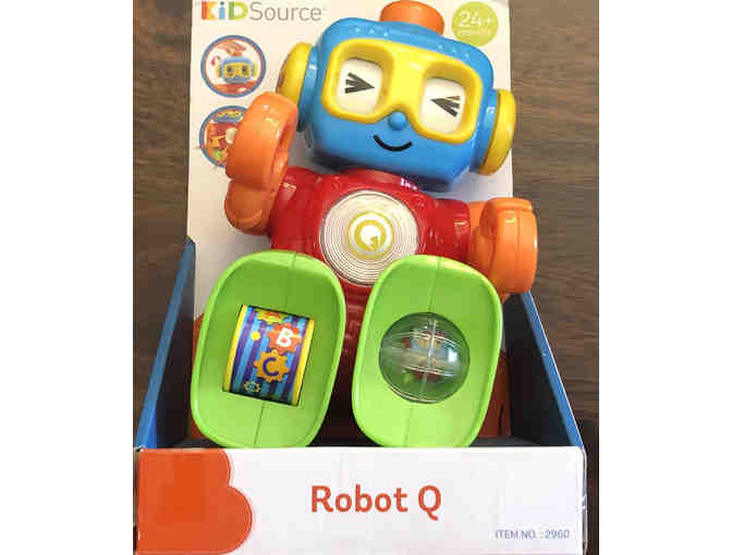 Cute Toddler Basket with Robot Toy and Other Goodies