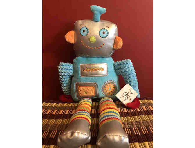 Cute Toddler Basket with Robot Toy and Other Goodies