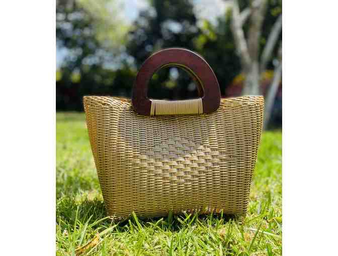 Woven Beige Handbag