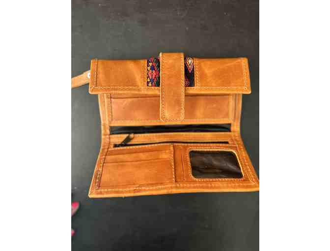 Leather Huipil Wallet