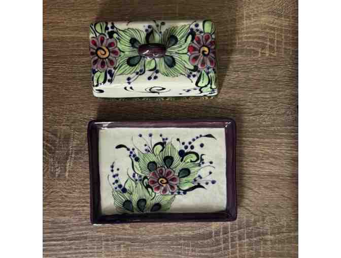Hand-Painted Guatemalan Butter Dish - Santa Catarina Palopo