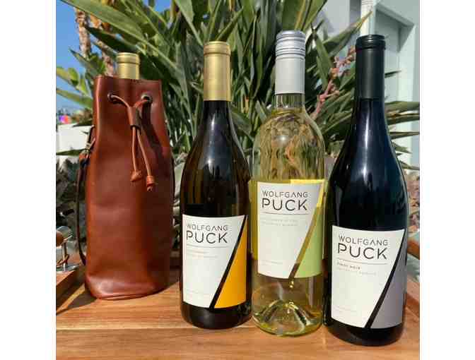 (6) Bottle SamplIng of WP Private Label Wines and a Leather Single Bottle Wine Tote