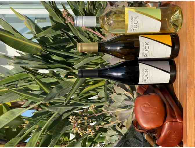 (6) Bottle SamplIng of WP Private Label Wines and a Leather Single Bottle Wine Tote