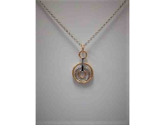 Delicate Sterling Silver and 18K Rose Gold Plated Necklace