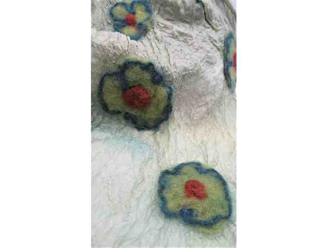 Handmade Green Flower Scarf